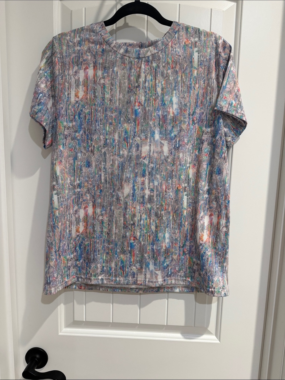 Abstract Multicolor Short Sleeve Tee - Women's